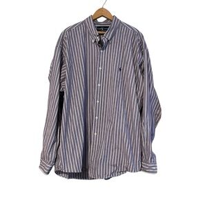 Polo Ralph Lauren Lavender Striped Button Down Blake Shirt Size XXL Mens